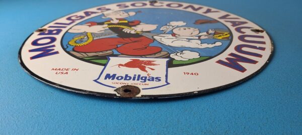 Vintage Mobil Gasoline Sign Popeye Comic Mobilgas Socony GasPorcelain Sign 305752169976 10