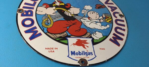 Vintage Mobil Gasoline Sign Popeye Comic Mobilgas Socony GasPorcelain Sign 305752169976 6