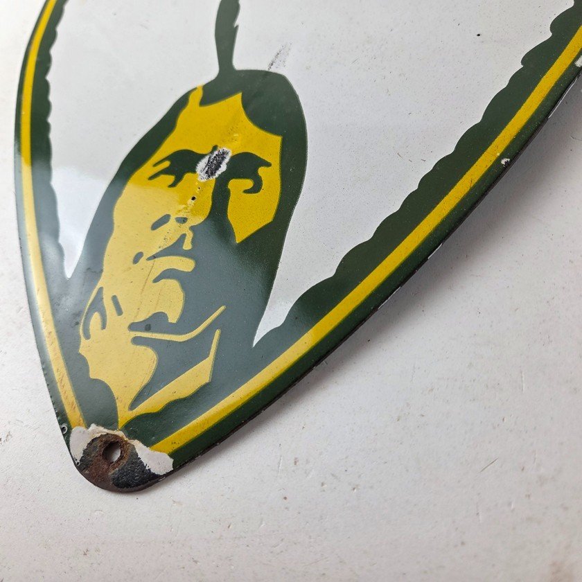 Vintage Mohawk Tires Sign - Porcelain Service Mechanic Shop Gas Oil Pump Sign - Image 14