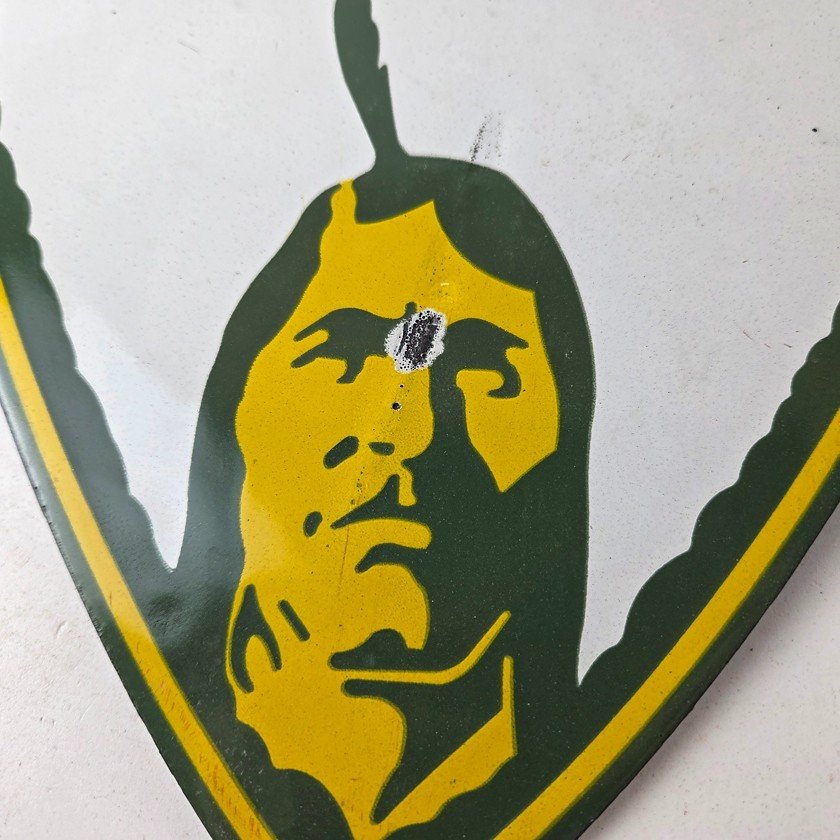 Vintage Mohawk Tires Sign - Porcelain Service Mechanic Shop Gas Oil Pump Sign - Image 3