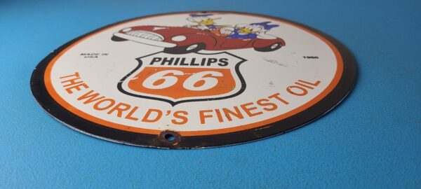 Vintage Phillips 66 Gasoline Sign Porcelain Gas Pump Service Station Sign 305716538306 10