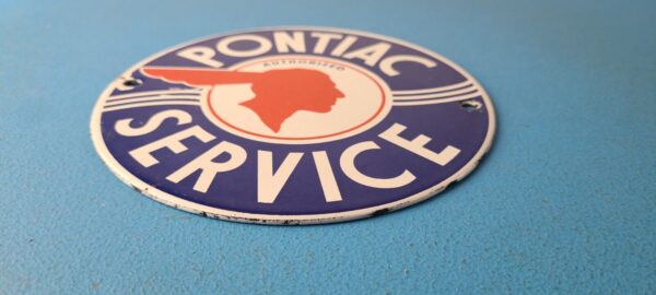 Vintage Pontiac Automobiles Sign Automobilia Porcelain Gas Pump Sign 305755504956 10