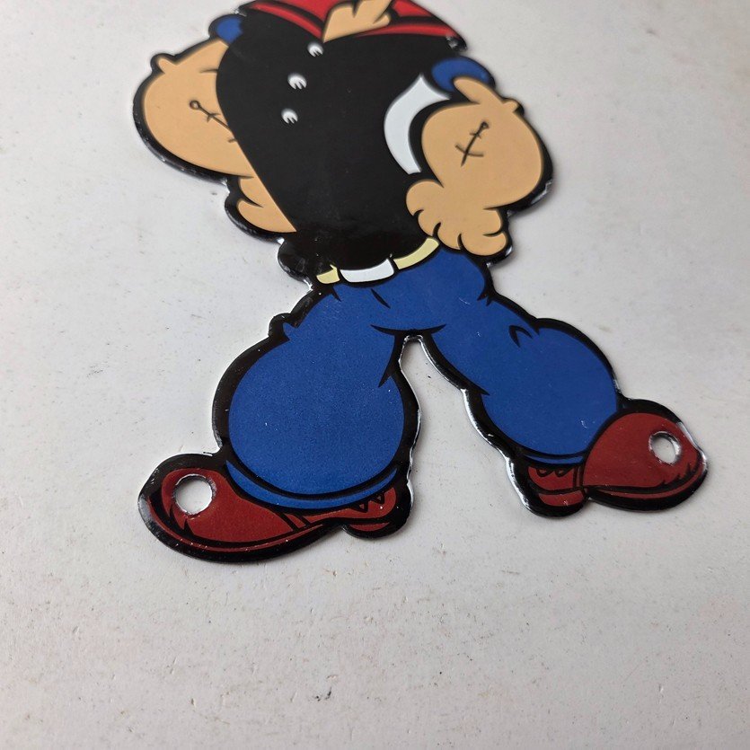 Vintage Popeye Porcelain Sign - Piggly Wiggly General Store Gas Sign - Image 11