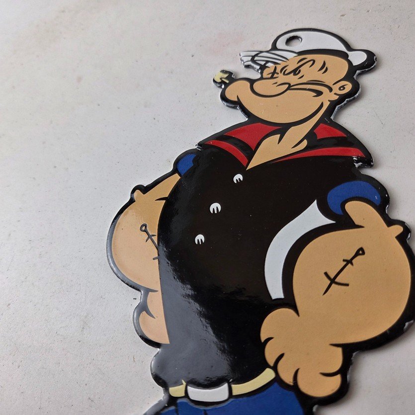 Vintage Popeye Porcelain Sign - Piggly Wiggly General Store Gas Sign - Image 12