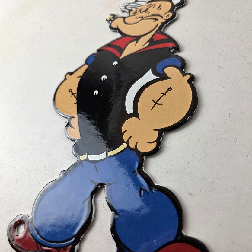 Vintage Popeye Porcelain Sign - Piggly Wiggly General Store Gas Sign - Image 13
