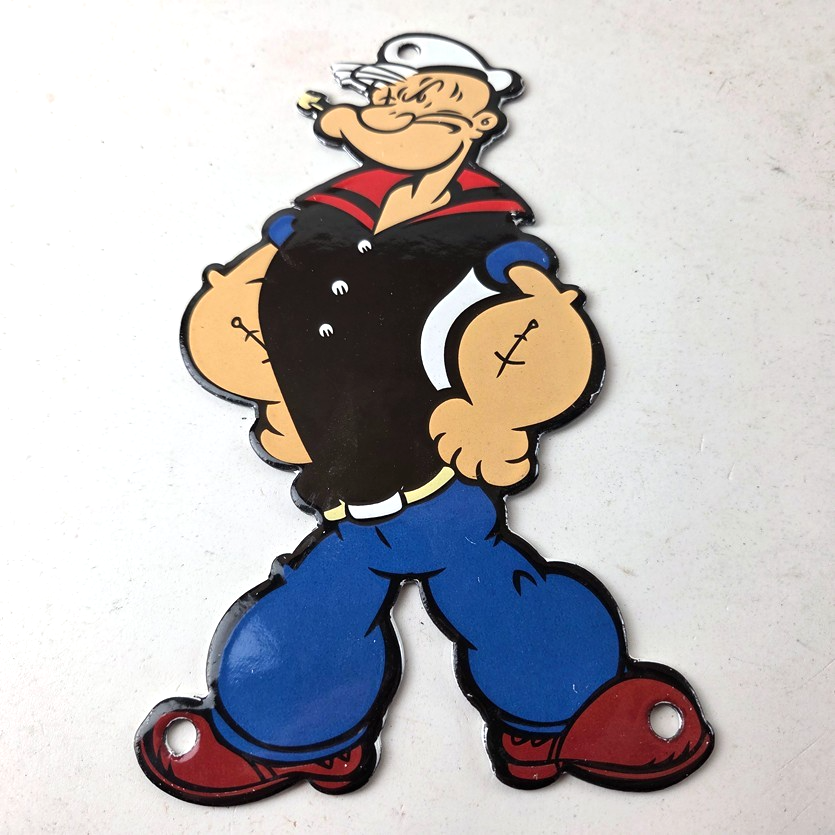 Vintage Popeye Porcelain Sign - Piggly Wiggly General Store Gas Sign - Image 15