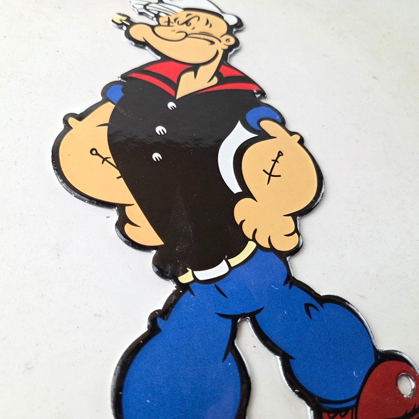 Vintage Popeye Porcelain Sign - Piggly Wiggly General Store Gas Sign - Image 6