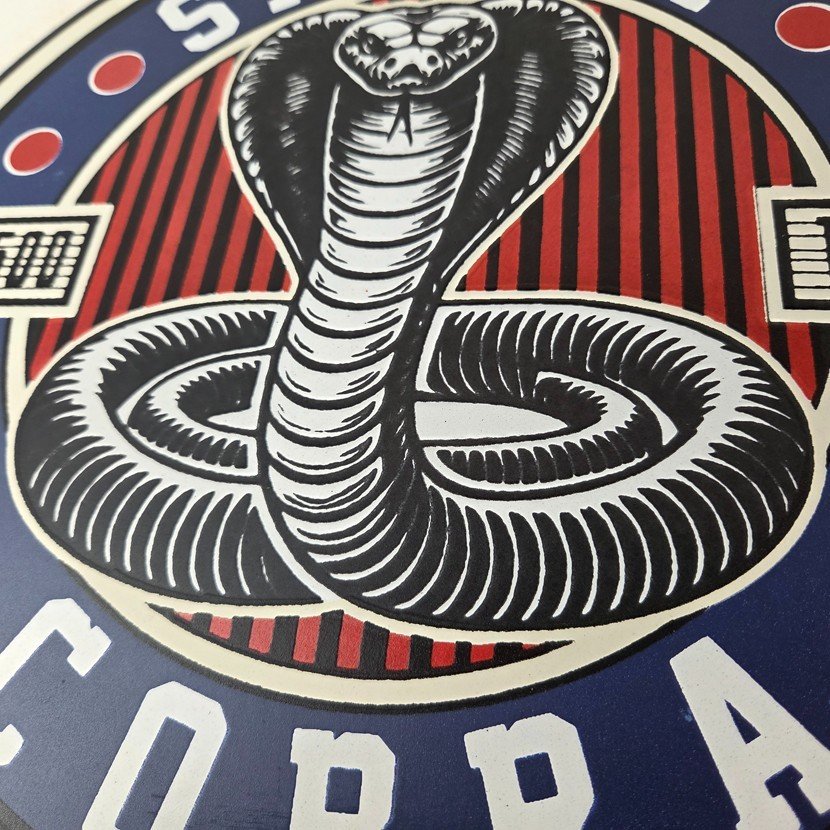 Vintage Porcelain Shelby Sign - Cobra Snake GT 500 Gas Pump Automotive Sign - Image 4