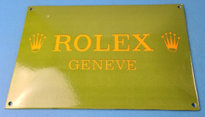 Vintage Rolex Luxury Watches Porcelain Convex Geneve Store Gas Service Sign 305905658466