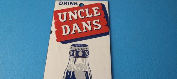 Vintage Root Beer Porcelain Sign Uncle Dans Old Fashion Beverage Gas Pump Sign 305730474826 2