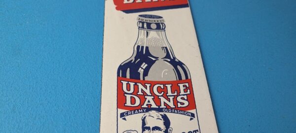 Vintage Root Beer Porcelain Sign Uncle Dans Old Fashion Beverage Gas Pump Sign 305730474826 5