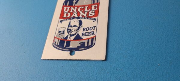 Vintage Root Beer Porcelain Sign Uncle Dans Old Fashion Beverage Gas Pump Sign 305730474826 9