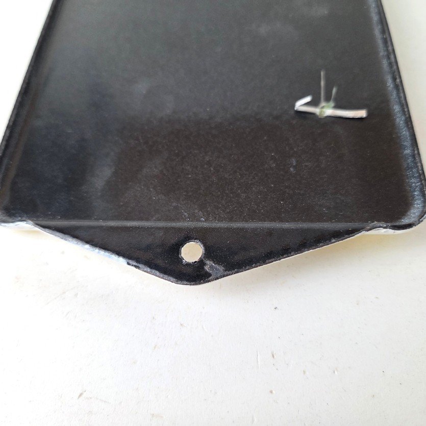 Vintage Shell Porcelain Sign - Green Streak Gasoline Pump Ad Sign On Thermometer - Image 8