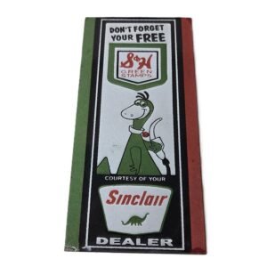 Vintage Sinclair Porcelain Sign - Dino Mancave Gasoline Gas Pump Sign