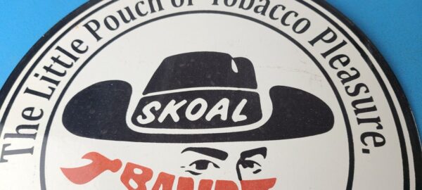 Vintage Tobacco Sign Porcelain Skoal Bandit Pouches Gas Oil Pump Plate Sign 305792916316 2