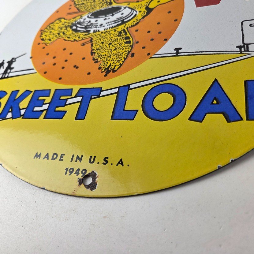 Vintage Winchester Skeet Sign - Ranger Shot Gun Shells Gas Pump Porcelain Sign - Image 14