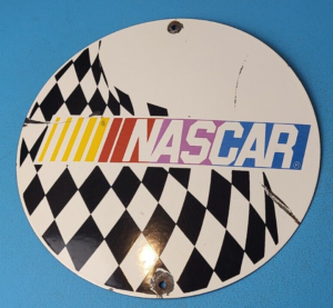 VINTAGE NASCAR INTERNATIONAL PORCELAIN AUTO RACE SERVICE STATION GAS PUMP SIGN 305898961607