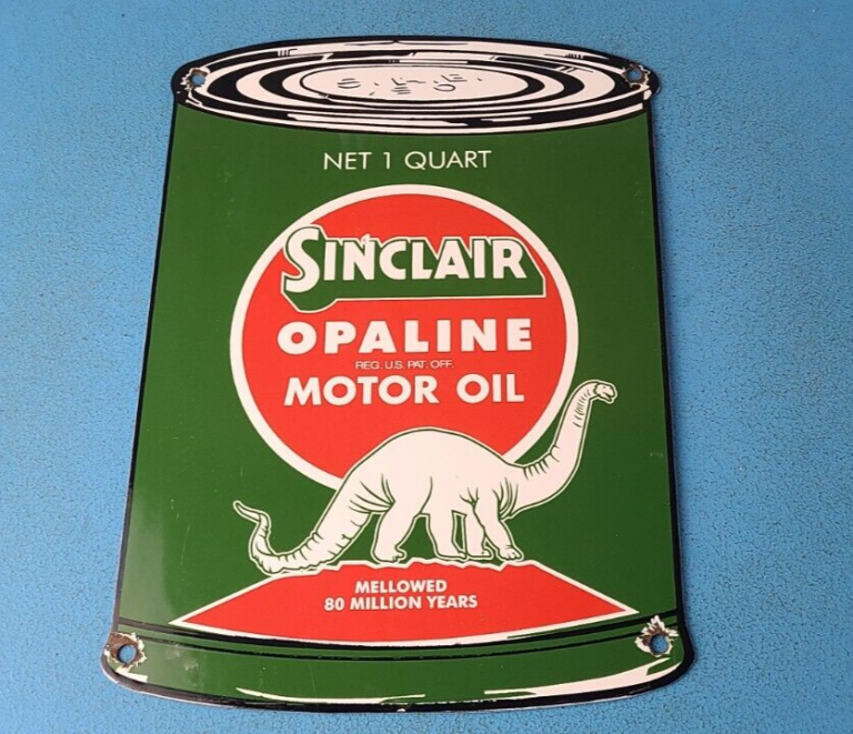 VINTAGE SINCLAIR GASOLINE PORCELAIN GAS AUTO OIL QUART CAN SERVICE STATION SIGN 306104693327