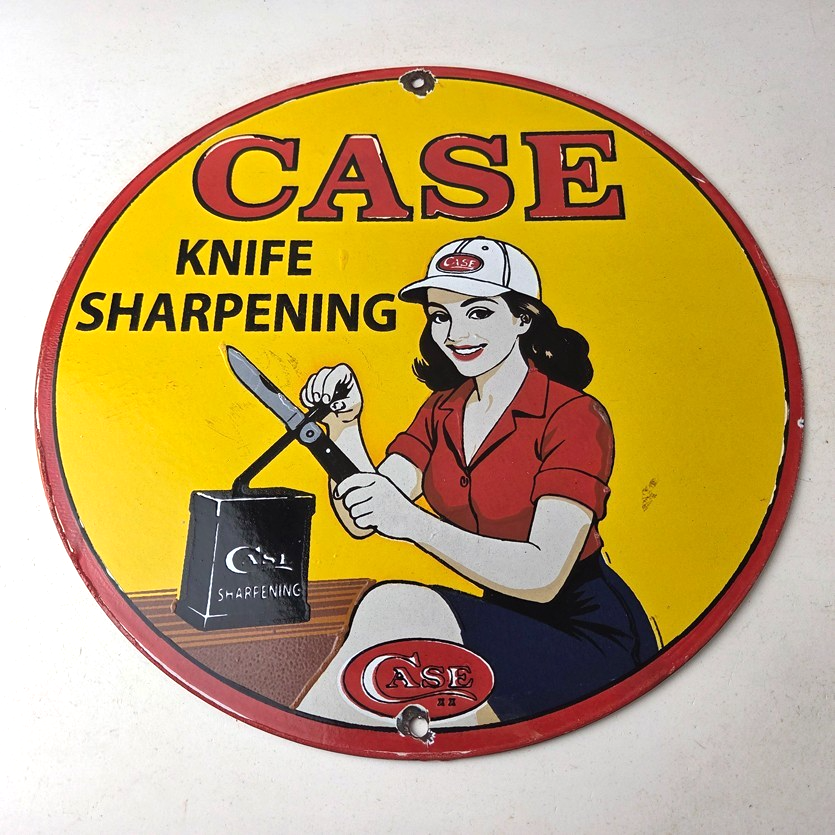 Vintage Case xx Knives Sign - Porcelain Service Station Store Advertisement Sign - Image 15