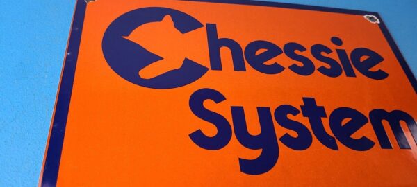 Vintage Chessie System Railroad Sign Porcelain Model Train Station Hobby Sign 305702917717 5