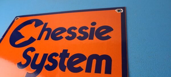 Vintage Chessie System Railroad Sign Porcelain Model Train Station Hobby Sign 305702917717 8