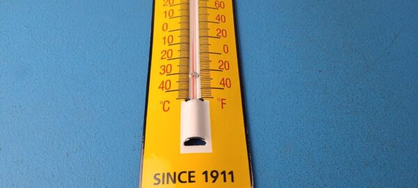 Vintage Chevrolet Auto Sign Service Gas Pump Sign on Porcelain Thermometer 305728785237 10