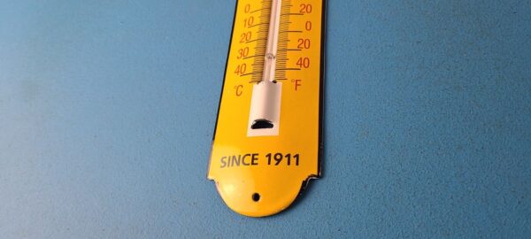 Vintage Chevrolet Auto Sign Service Gas Pump Sign on Porcelain Thermometer 305728785237 8