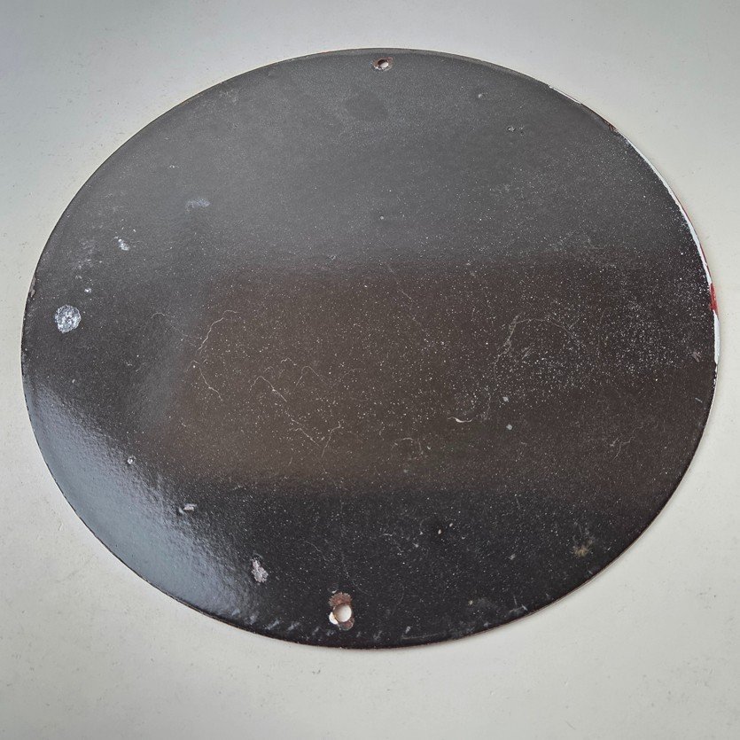 Vintage Chevrolet Porcelain Sign - Service Gas Pump Chevy All Day Man / Dog Sign - Image 7