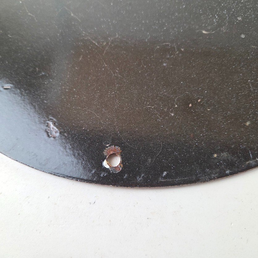 Vintage Chevrolet Porcelain Sign - Service Gas Pump Chevy All Day Man / Dog Sign - Image 8