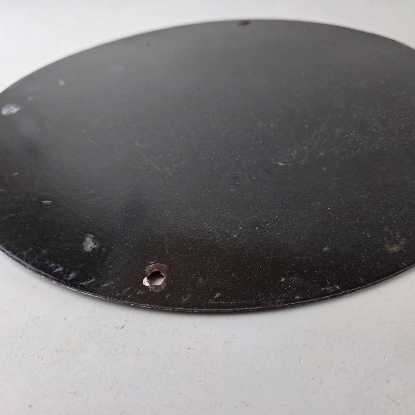 Vintage Chevrolet Porcelain Sign - Service Gas Pump Chevy All Day Man / Dog Sign - Image 9