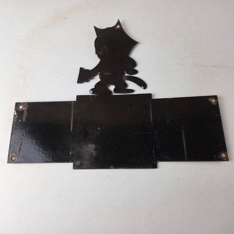 Vintage Chevrolet Sign - Felix Dont Touch Automobile Gas Pump Porcelain Sign - Image 7