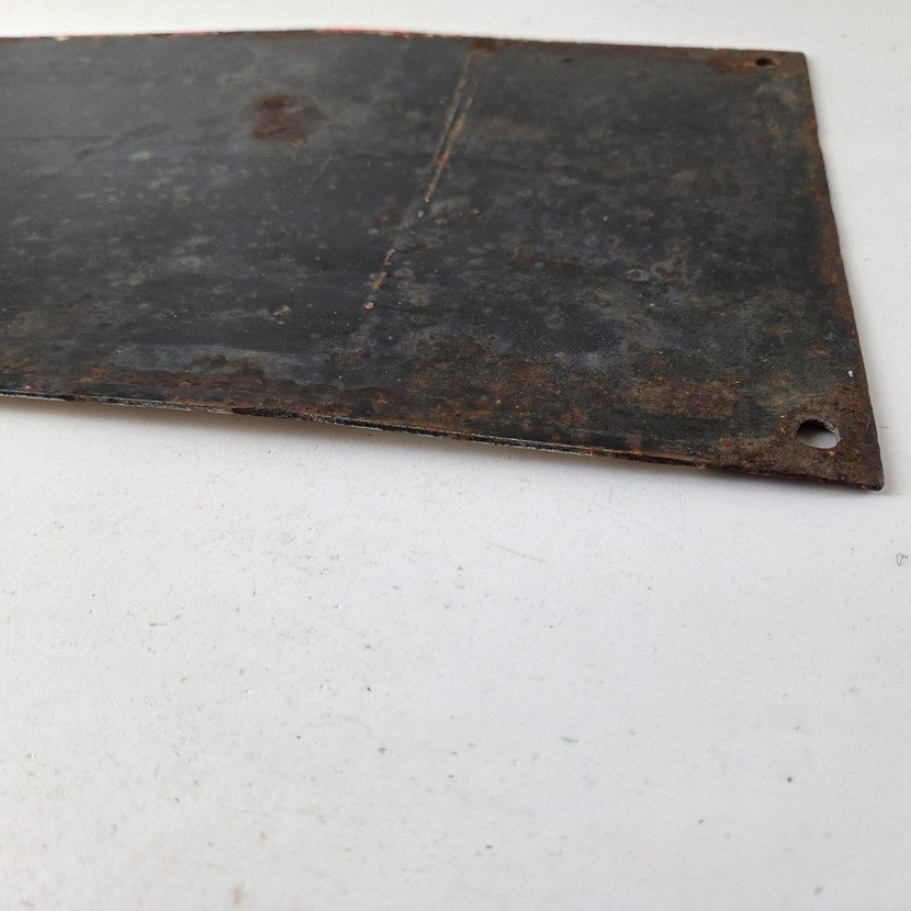 Vintage Coca Cola Porcelain Sign - Advertising Gas Pump Shop Soda Sales Sign - Image 9