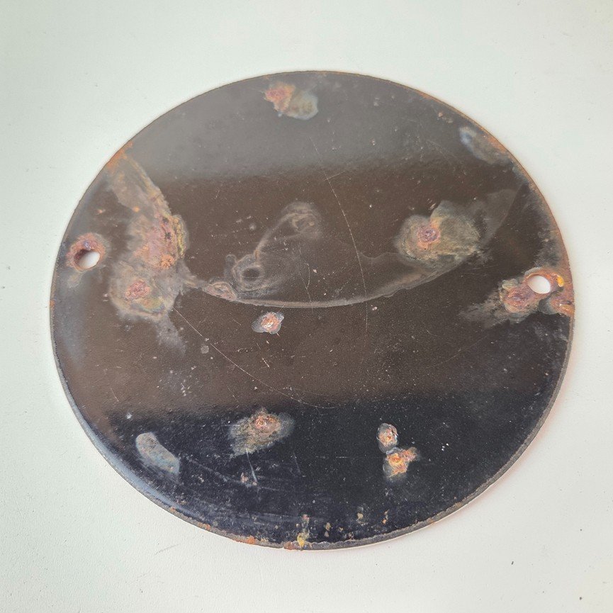 Vintage Coca Cola Porcelain Sign - Drive Safely Soda Pop Gas Pump Service Sign - Image 7