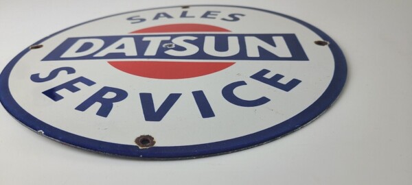 Vintage Datsun Sign - Automobile Car Motors Gas Pump Porcelain Sign - Image 11