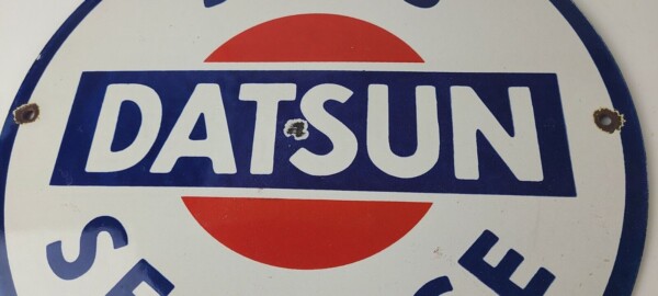 Vintage Datsun Sign - Automobile Car Motors Gas Pump Porcelain Sign - Image 4