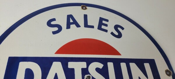 Vintage Datsun Sign - Automobile Car Motors Gas Pump Porcelain Sign - Image 5