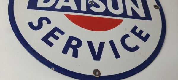 Vintage Datsun Sign - Automobile Car Motors Gas Pump Porcelain Sign - Image 7