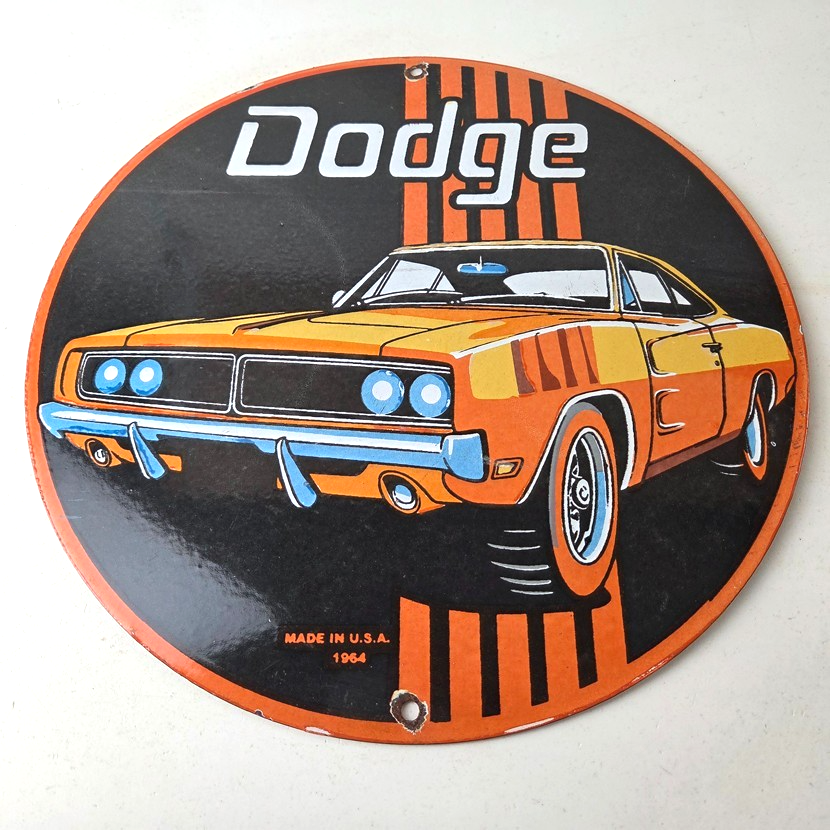 Vintage Dodge Sign - Muscle Gas Automobilia Porcelain Sign - Image 15