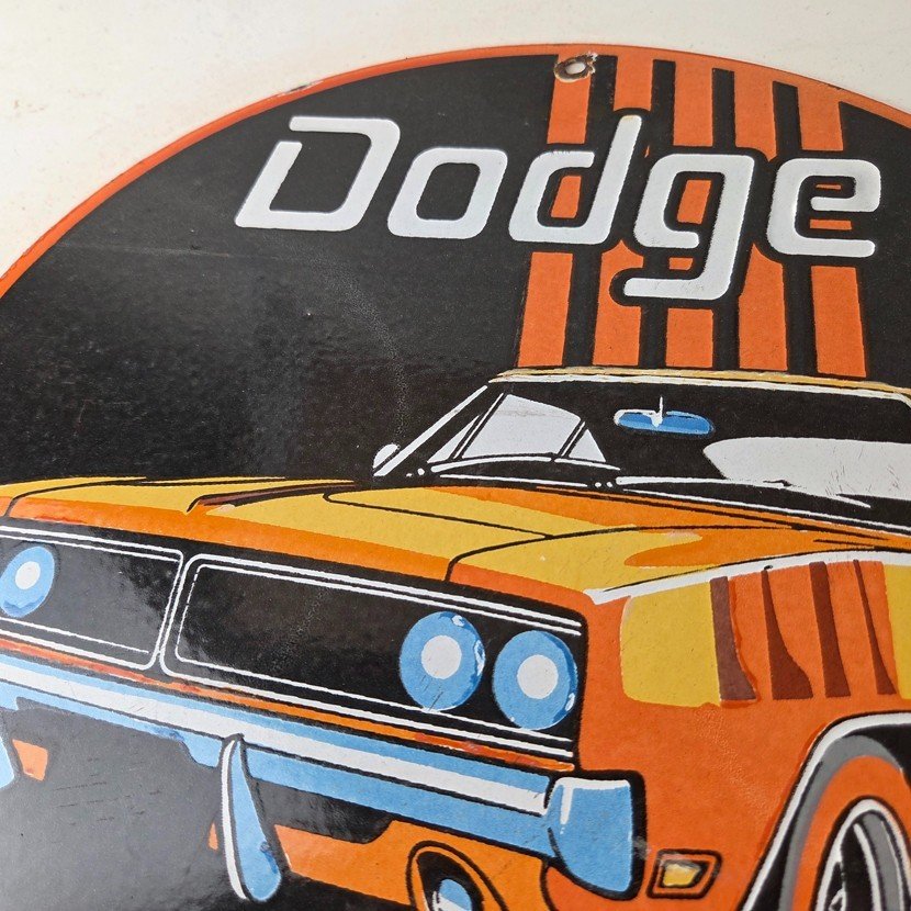 Vintage Dodge Sign - Muscle Gas Automobilia Porcelain Sign - Image 3