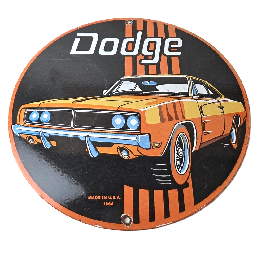Vintage Dodge Sign - Muscle Gas Automobilia Porcelain Sign