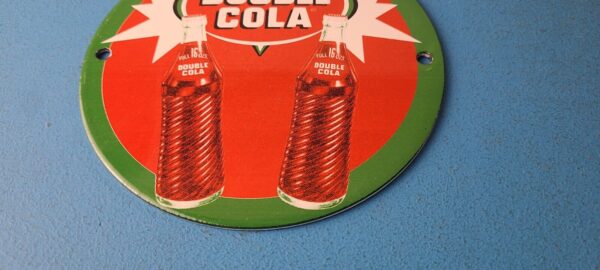 Vintage Double Cola Sign Soda Cola Beverage Gas Service Station Porcelain Sign 305786722937 11