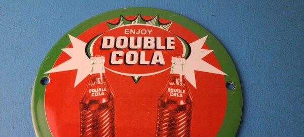 Vintage Double Cola Sign Soda Cola Beverage Gas Service Station Porcelain Sign 305786722937 12