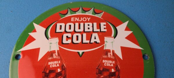 Vintage Double Cola Sign Soda Cola Beverage Gas Service Station Porcelain Sign 305786722937 2