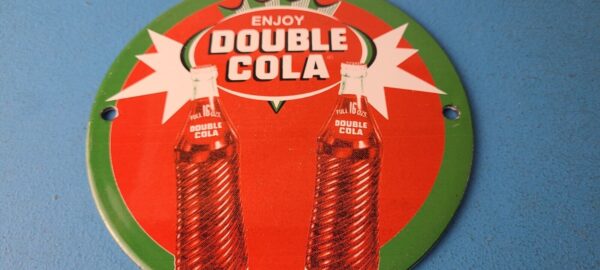 Vintage Double Cola Sign Soda Cola Beverage Gas Service Station Porcelain Sign 305786722937 3