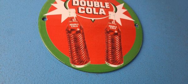 Vintage Double Cola Sign Soda Cola Beverage Gas Service Station Porcelain Sign 305786722937 6