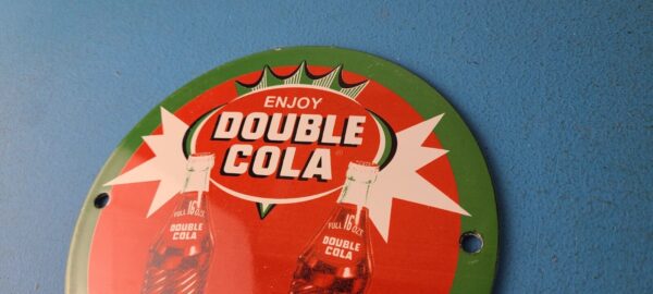 Vintage Double Cola Sign Soda Cola Beverage Gas Service Station Porcelain Sign 305786722937 7