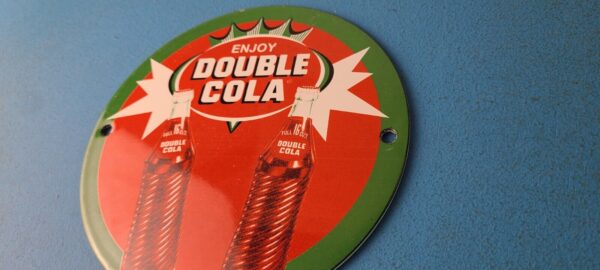 Vintage Double Cola Sign Soda Cola Beverage Gas Service Station Porcelain Sign 305786722937 8