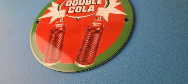 Vintage Double Cola Sign Soda Cola Beverage Gas Service Station Porcelain Sign 305786722937 9