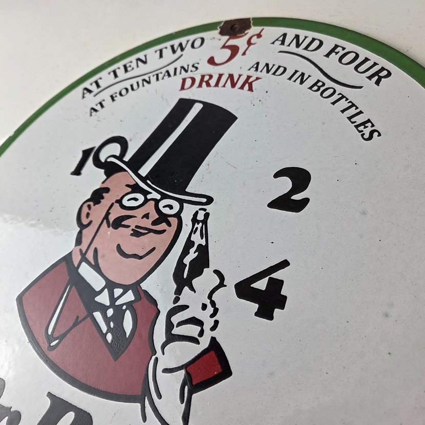 Vintage Dr Pepper Sign - Porcelain Soda Cola Beverage Gas Service Station Sign - Image 12