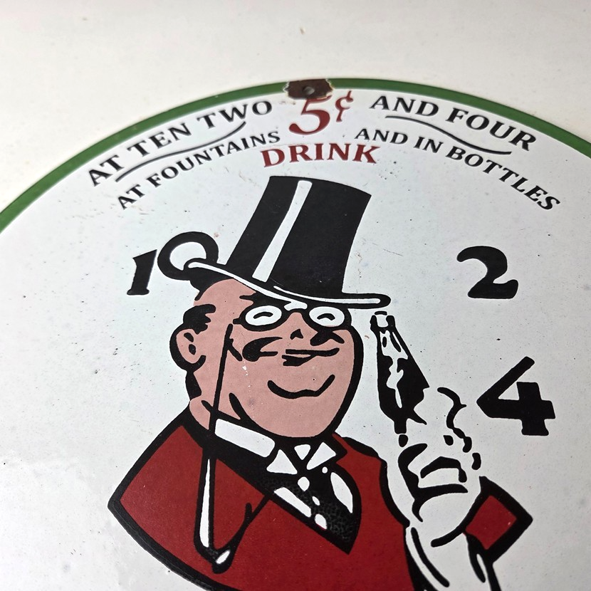 Vintage Dr Pepper Sign - Porcelain Soda Cola Beverage Gas Service Station Sign - Image 3